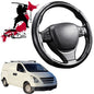 Black Samurai Segmented Steering Wheel Cover for Hyundai iLoad 2007 - Current TQ