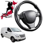 Black Samurai Segmented Steering Wheel Cover for Hyundai iMAX 2007 - Current TQ