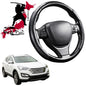 Black Samurai Segmented Steering Wheel Cover for Hyundai Santa Fe 2012 - 2018 (DM)