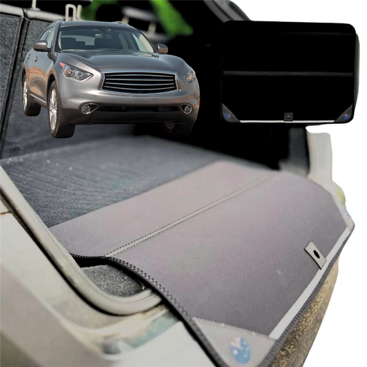 Rear Cargo Boot Bumper Protector for Infiniti QX70 2014 - 2020 - XL (98 x 55) - Black