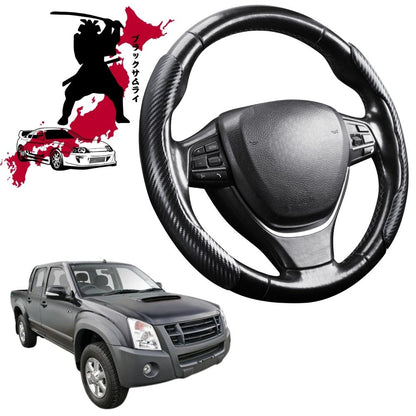 Black Samurai Segmented Steering Wheel Cover for Isuzu D-Max Crew Cab 2011 - 2020 (RT50/85)