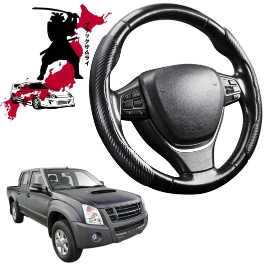 Black Samurai Segmented Steering Wheel Cover for Isuzu D-Max Crew Cab 2011 - 2020 (RT50/85)