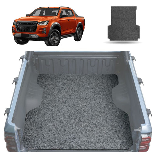 Honeycomb UTE Tub Mat Tray Liner for Isuzu D-Max Crew Cab 2020 - Current RG - Grey