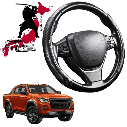 Black Samurai Segmented Steering Wheel Cover for Isuzu D-Max Single Cab 2020 - Current RG