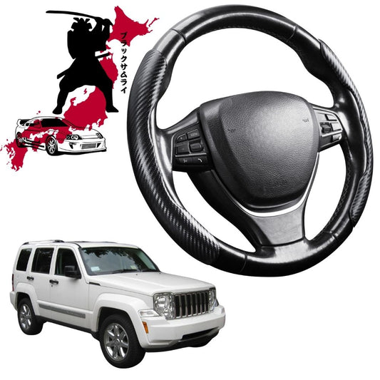 Black Samurai Segmented Steering Wheel Cover for Jeep Cherokee 2008 - 2013 (KK)