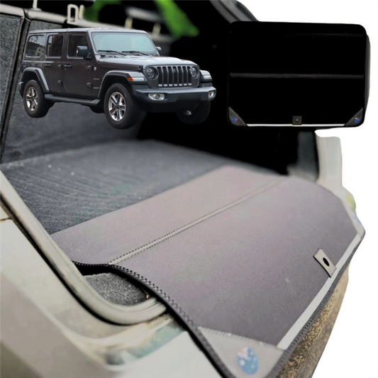 Rear Cargo Boot Bumper Protector for Jeep Wrangler 2006 - 2018 (2-Door JK) - XL (98 x 55) - Black