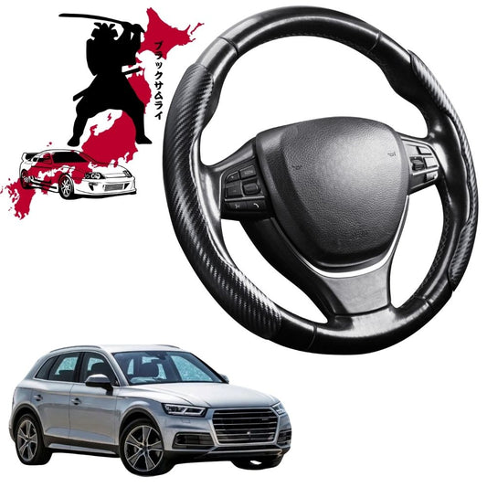 Black Samurai Segmented Steering Wheel Cover for Audi Q5 SQ5 2009 - 2017 (8R)