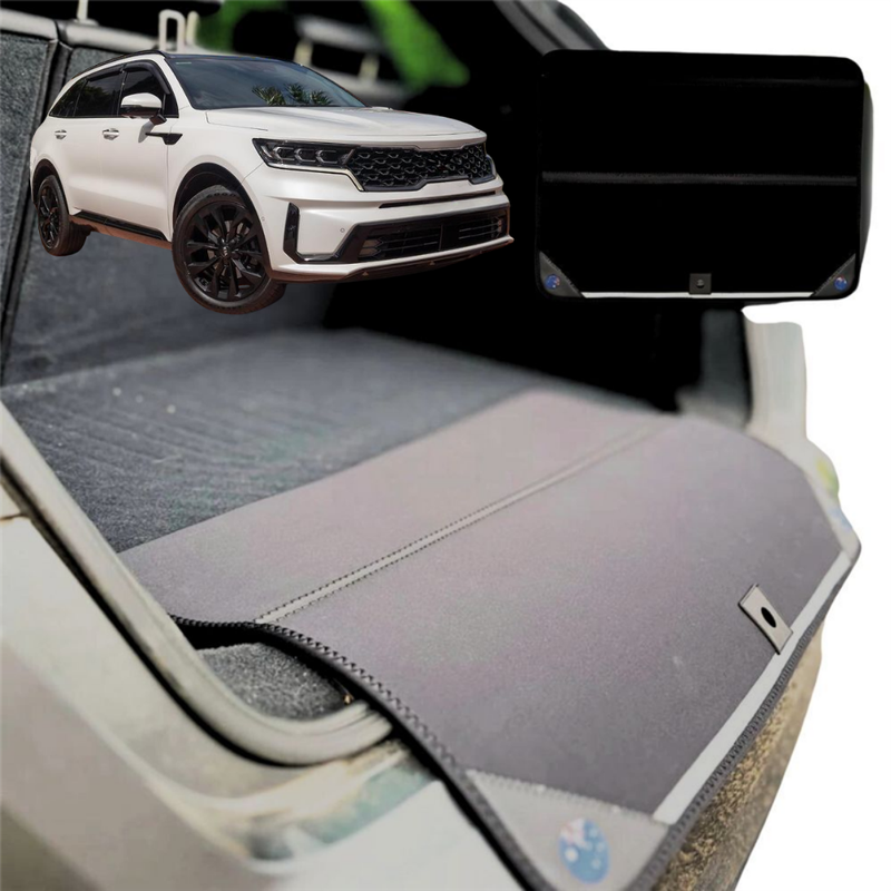 Rear Cargo Boot Bumper Protector for Kia Sorento 2021 - Current (MQ4) - XL (98 x 55) - Black