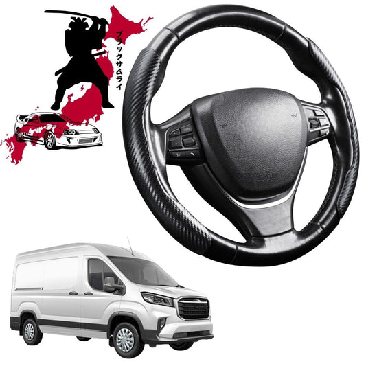 Black Samurai Segmented Steering Wheel Cover for LDV Deliver 9 Cab 2019 - Current