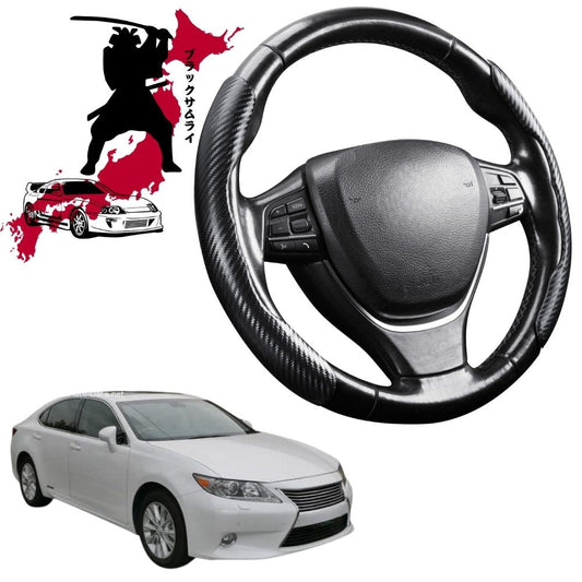 Black Samurai Segmented Steering Wheel Cover for Lexus ES 2012 - 2018 60R