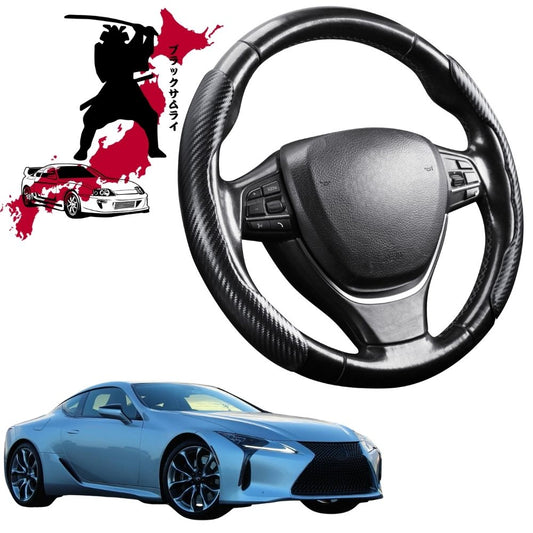 Black Samurai Segmented Steering Wheel Cover for Lexus LC 2018 - Current