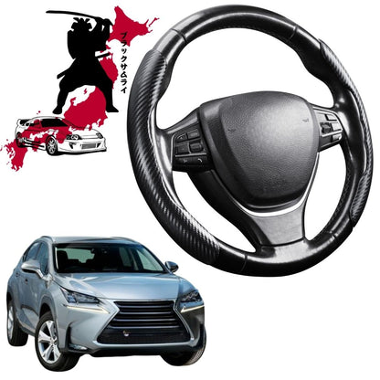 Black Samurai Segmented Steering Wheel Cover for Lexus NX 2014 - 2021 (10R, 15R)