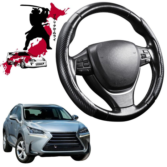 Black Samurai Segmented Steering Wheel Cover for Lexus NX 2014 - 2021 (10R, 15R)