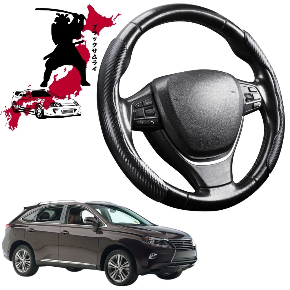 Black Samurai Segmented Steering Wheel Cover for Lexus RX 2015 - 2022 (20R, 25R, 26R)