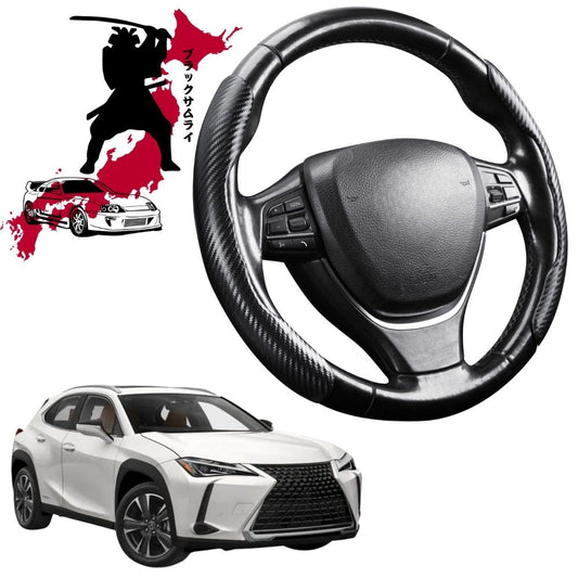 Black Samurai Segmented Steering Wheel Cover for Lexus UX 2021 - Current 10R, 15R