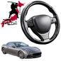 Black Samurai Segmented Steering Wheel Cover for Maserati GranTurismo 2007 - 2019
