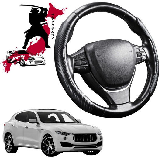 Black Samurai Segmented Steering Wheel Cover for Maserati Levante 2017 - Current