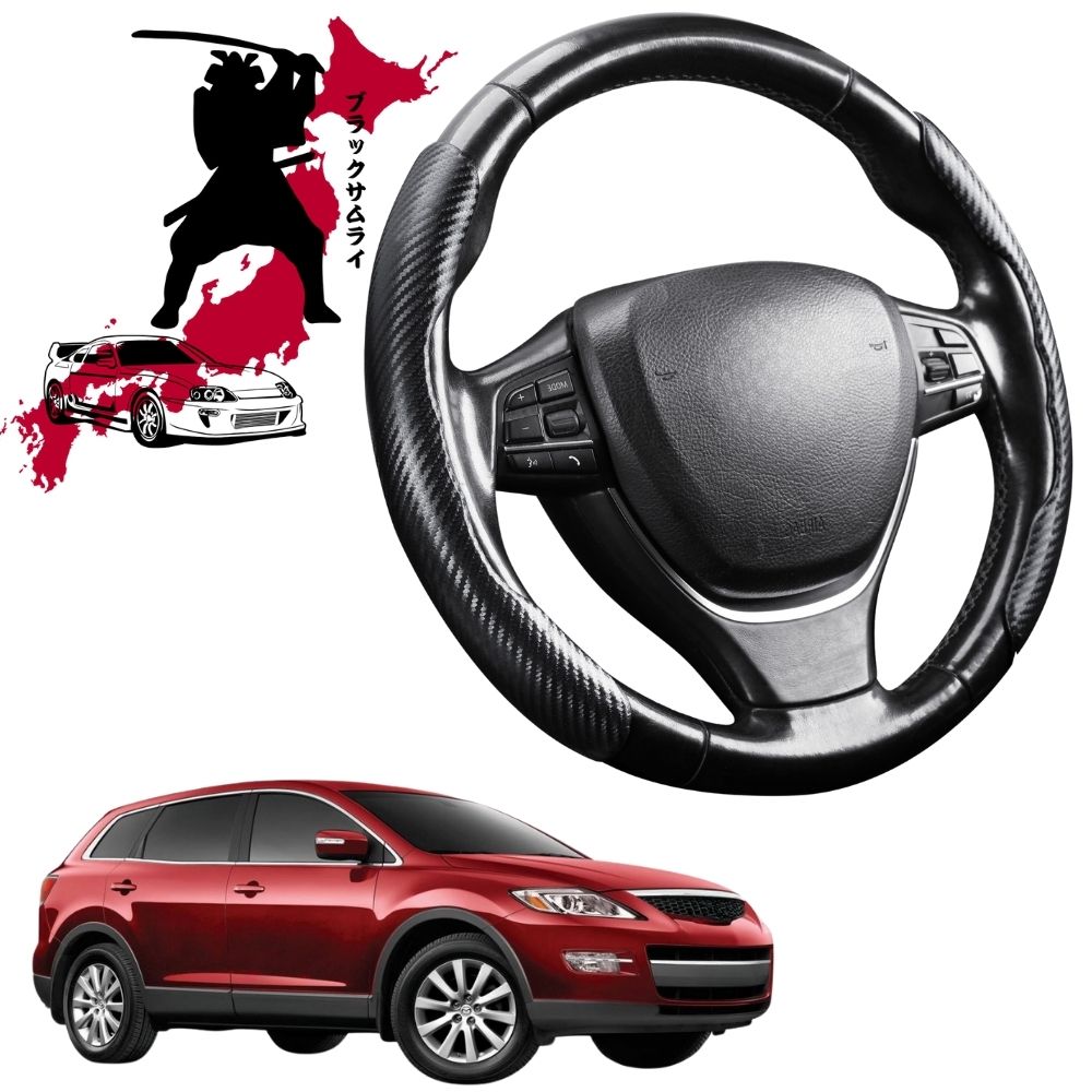 Black Samurai Segmented Steering Wheel Cover for Mazda CX-9 2007 - 2016 (TB)