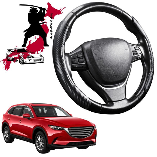 Black Samurai Segmented Steering Wheel Cover for Mazda CX-9 2016 - Current (TC)