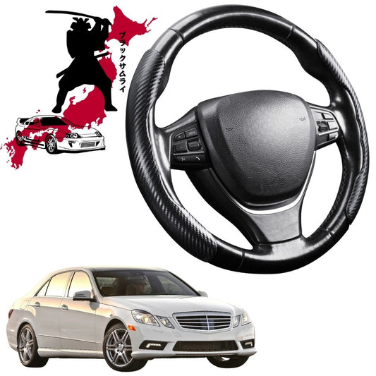 Black Samurai Segmented Steering Wheel Cover for Mercedes-Benz E-Class 2009 - 2016 Sedan (W212)