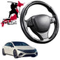 Black Samurai Segmented Steering Wheel Cover for Mercedes-Benz EQS Sedan 2022 - Current