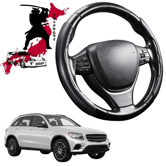 Black Samurai Segmented Steering Wheel Cover for Mercedes-Benz GLC 2015 - 2022 SUV (X253)