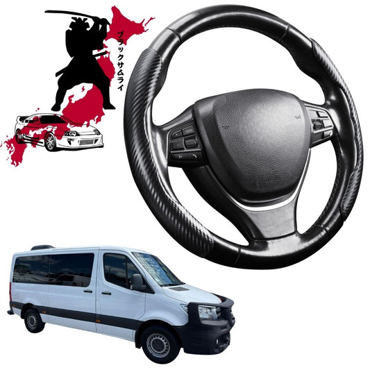Black Samurai Segmented Steering Wheel Cover for Mercedes-Benz Sprinter 2019 - Current (907/910, VS30)