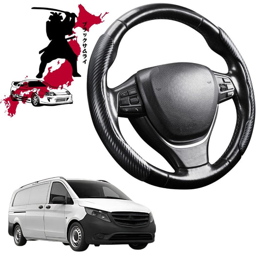 Black Samurai Segmented Steering Wheel Cover for Mercedes-Benz Vito Van 2014 - Current (W447)
