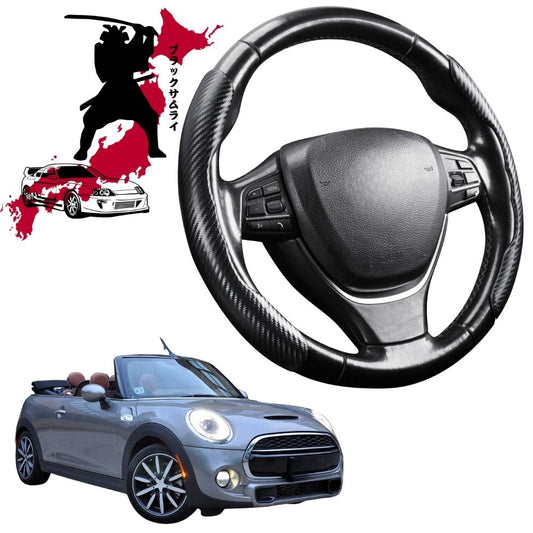 Black Samurai Segmented Steering Wheel Cover for MINI Cooper Convertible 2015 - Current (F57)