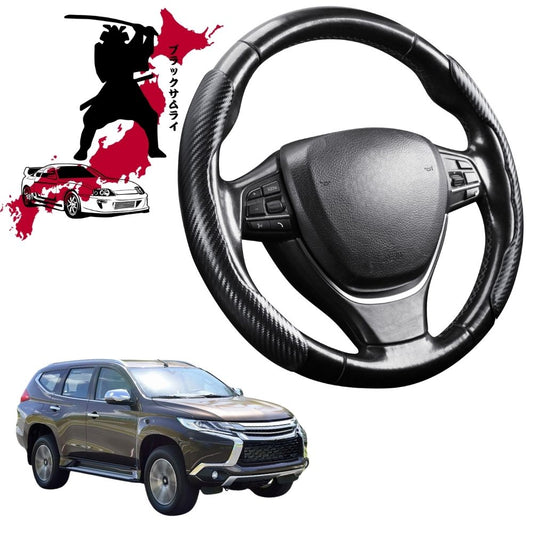 Black Samurai Segmented Steering Wheel Cover for Mitsubishi Pajero Sport 2015 - Current (KR/KS/QE/QF)