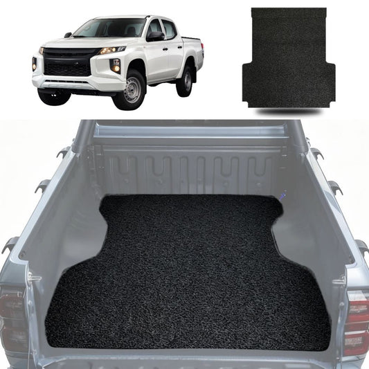 Honeycomb UTE Tub Mat Tray Liner for Mitsubishi Triton Club Cab 2015 - 2023 (MQ MR) - Black