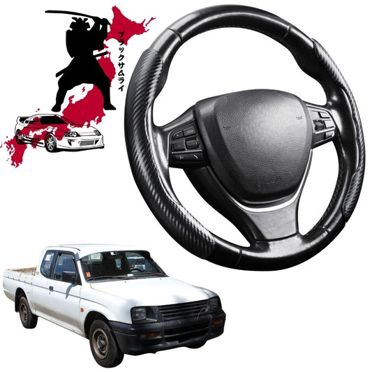 Black Samurai Segmented Steering Wheel Cover for Mitsubishi Triton Double Cab 1996 - 2006 (MK)