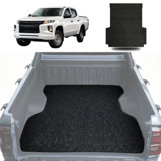 Honeycomb UTE Tub Mat Tray Liner for Mitsubishi Triton Double Cab 2015 - 2023 (MQ MR) - Black