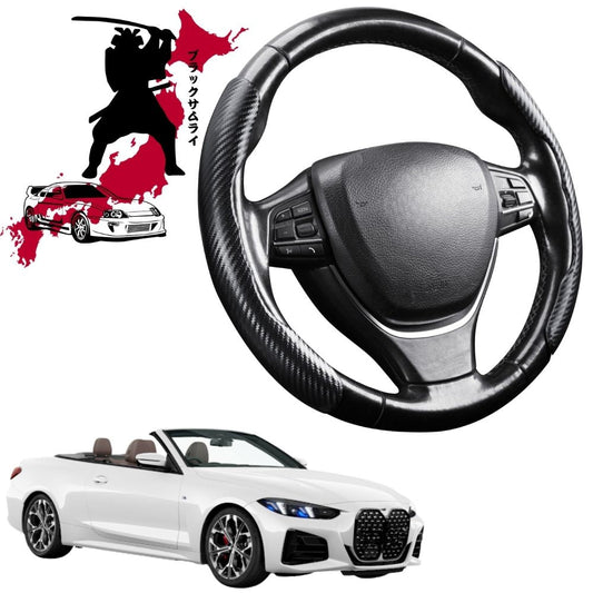 Black Samurai Segmented Steering Wheel Cover for BMW 4 Series Coupe/Convertible 2021 - Current (G22 G23)