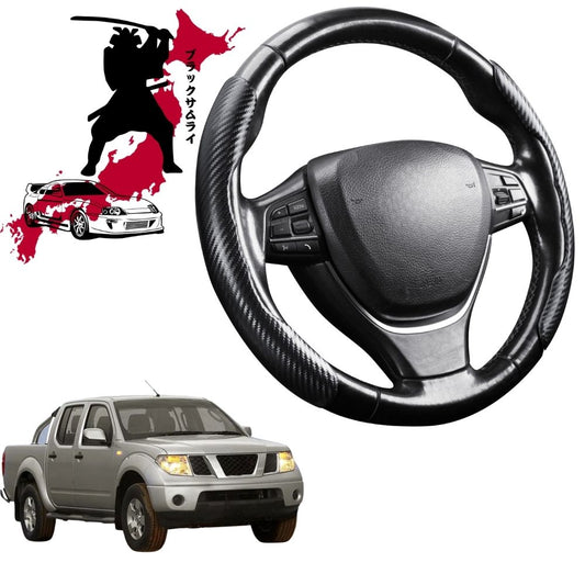 Black Samurai Segmented Steering Wheel Cover for Nissan Navara Dual Cab 2005 - 2014 (D40 ST/STX)