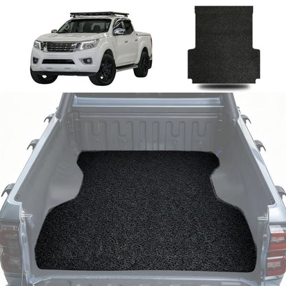 Honeycomb UTE Tub Mat Tray Liner for Nissan Navara Dual Cab 2015 - Current (NP300/D23 STX without rear cupholder) - Black