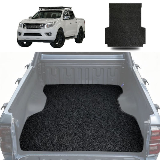 Honeycomb UTE Tub Mat Tray Liner for Nissan Navara Dual Cab 2015 - Current (NP300/D23 STX without rear cupholder) - Black