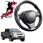 Black Samurai Segmented Steering Wheel Cover for Nissan Navara Single Cab 1997 - 2018 (D22)