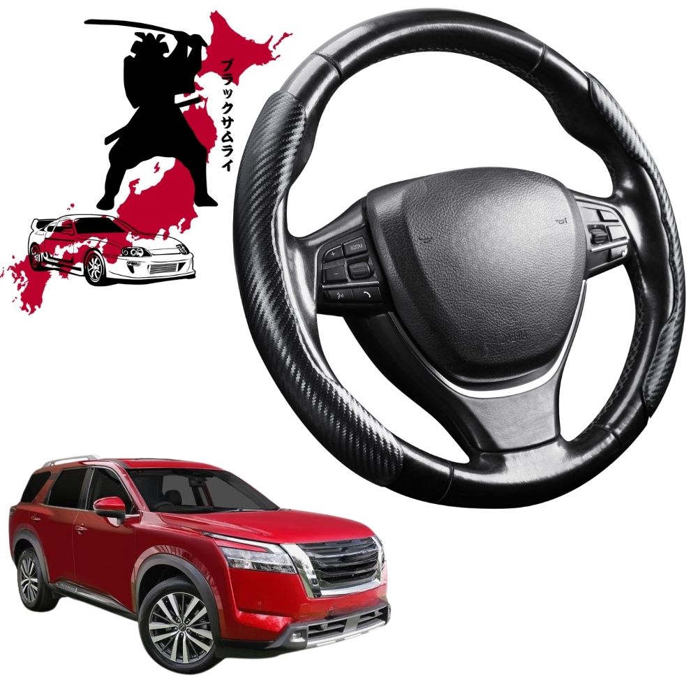 Black Samurai Segmented Steering Wheel Cover for Nissan Pathfinder 2022 - Current  7 seater (R53)