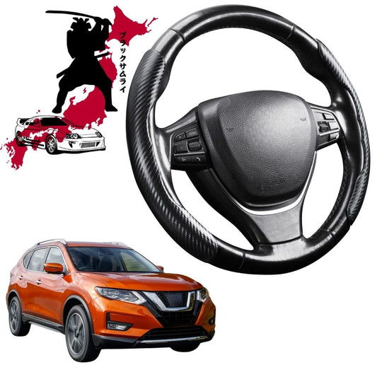 Black Samurai Segmented Steering Wheel Cover for Nissan X-TRAIL 2014 - 2022 (T32)