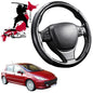 Black Samurai Segmented Steering Wheel Cover for Peugeot 307 2001 - 2008 Hatch