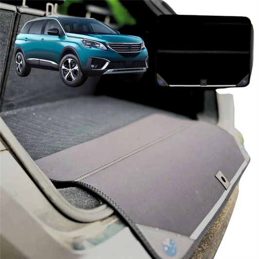 Rear Cargo Boot Bumper Protector for Peugeot 5008 SUV 2009 - 2016 (T87) - XL (98 x 55) - Black