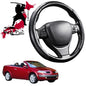 Black Samurai Segmented Steering Wheel Cover for Renault Megane 2003 - 2008 Cabriolet