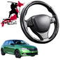 Black Samurai Segmented Steering Wheel Cover for Skoda Fabia 2014 - 2021 (NJ)