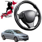 Black Samurai Segmented Steering Wheel Cover for Skoda Rapid 2012 - 2021 NH