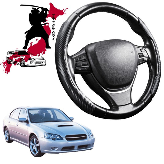 Black Samurai Segmented Steering Wheel Cover for Subaru Liberty 2003 - 2009 4GEN
