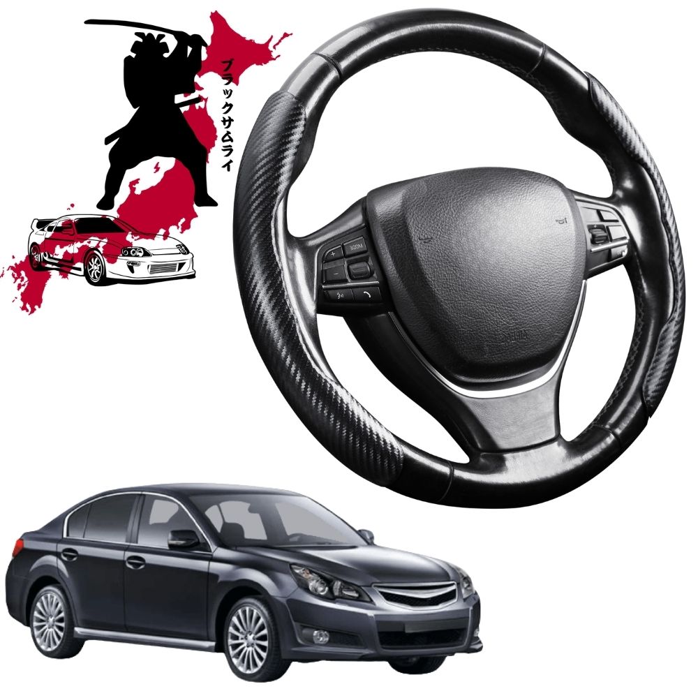 Black Samurai Segmented Steering Wheel Cover for Subaru Liberty 2009 - 2014 5GEN