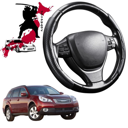 Black Samurai Segmented Steering Wheel Cover for Subaru Outback 2009 - 2014 4GEN