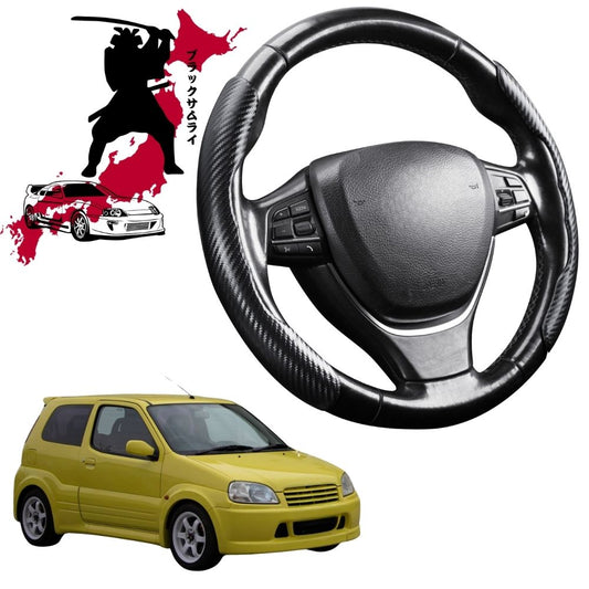 Black Samurai Segmented Steering Wheel Cover for Suzuki Ignis 2001 - 2016