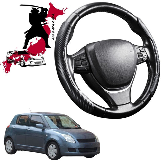 Black Samurai Segmented Steering Wheel Cover for Suzuki Swift 2004 - 2010 (Manual)